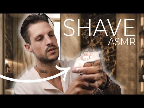 ASMR NO BULLSH*T beard shave for men | Binaural Shaving Sounds