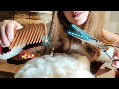 ASMR Haircut and Trimming Santa's Beard