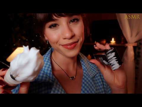 ASMR Barba, Cabelo e Bigode 💈 (Espuma, Massagem, Loções, Corte e Muito SONO)