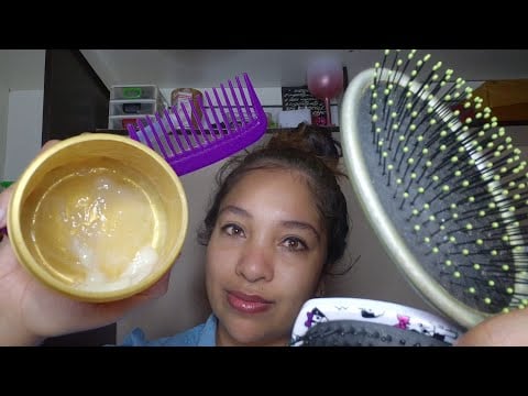 ASMR Fazendo Tranças fast and aggressive para cabelos curtos: separando, trançando, spray, creme 🌙🌸