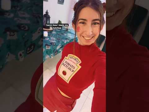 Here’s how I made my ketchup costume! #shorts #diy #halloween