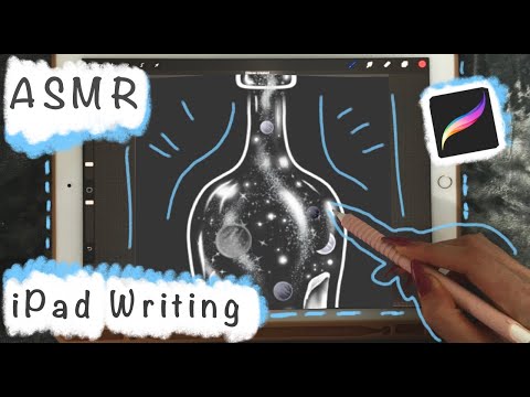 ASMR - Paint with me in Procreate - iPad Writing Sounds / close Whispers / pencil sounds