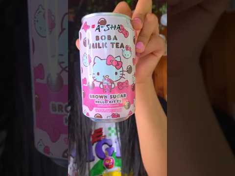 Trying Hello Kitty Snacks 😳 #shorts #mukbang #asmr