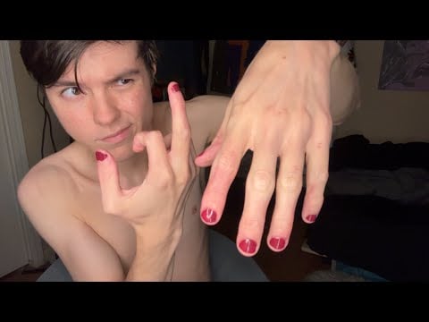 ASMR - Struggling to Paint My Nails
