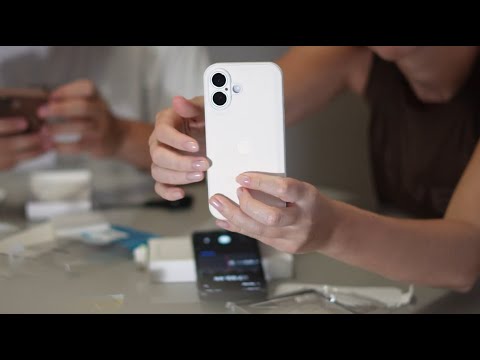 ASMR Unboxing relaxante do meu novo iPhone 16 📱✨