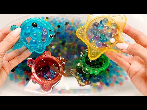 Veryrelaxing ASMR Crystal elastic water gel ball bullets  in water. #Satisfyng #asmr #veryrelaxing