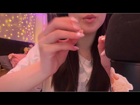 ASMR nail tapping, mic triggers, tracing