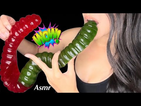 Asmr Eating World’s Largest Gummy Worm No Talking