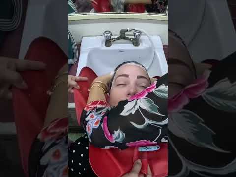Extraordinario lavado y secado de cabello a cuatro manos en el Barrio Chino de Bangkok #hair #short