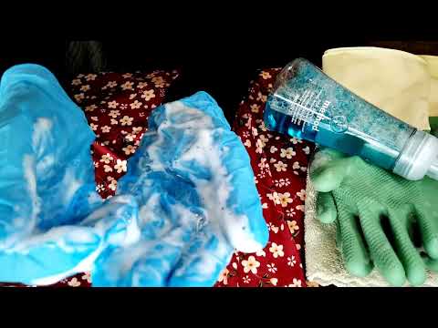 ASMR {Rubber & Latex GLOVES} Soap, Hand Movements, Gentle Sounds, Soft Speaking