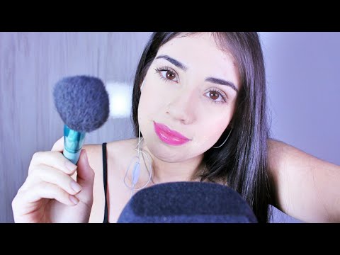 ASMR BINAURAL 🎧 Intense Microphone Brushing  - Pincéis no microfone 👂 Português