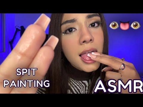 ASMR ESPAÑOL / SPIT PAINTING + L4MI3ND0 mis DEDOS + MOUTH SOUNDS INTENSOS