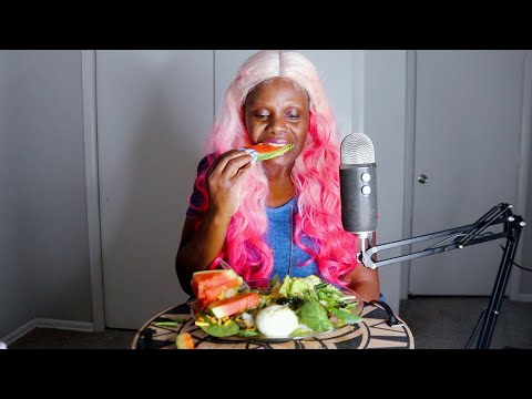 WATERMELON SALAD ASMR EATING SOUNDS