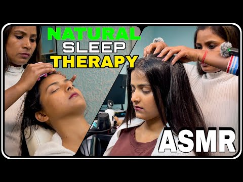 ASMR HEAD MASSAGE THERAPY💆‍♂️ NATURAL RELIEF FROM INSOMNIA & STRESS💤(No Sleep Pill) Masseuse Rinki