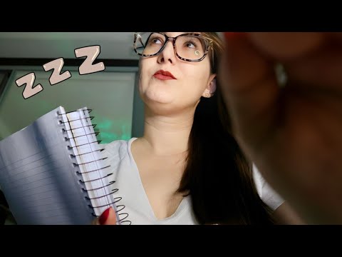 ASMR Roleplay: VOCÊ DORMIU NO MEU COLO DURANTE A AULA | Sons de lápis, papel, etc | ASMR para dormir