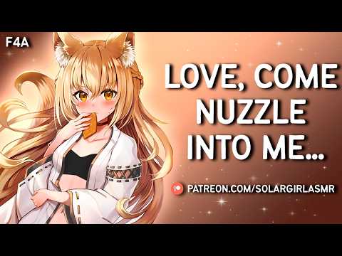 Kitsune Wife's Warm Chest Pillow Nuzzles | Fluffy Tail Cuddles & Kisses | Massage & Hairplay ASMR GF