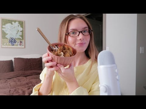ASMR | eating a yogurt bowl