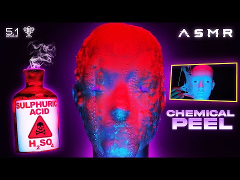 CHEMICAL SKIN PEEL ASMR | Fizzing, Bubbling, Peeling Binaural Triggers & Tingles | VISUAL