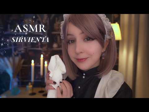 ⭐ASMR Sirvienta te cuida en la mansión🕯️Atención personal, baño caliente & cuentos para dormir😴