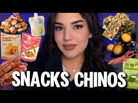 ASMR PROBANDO SNACKS Y DULCES CHINOS 🇨🇳 muy raro todo…