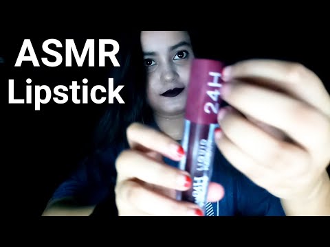 ASMR ~ Lipstick Application With Tapping & Mouth Sounds