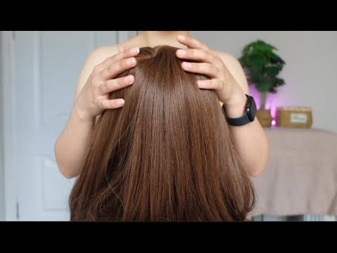 ASMR for sleep - Hair Combing and Hair Brushing with Pine Cone and Combs (No Talking)