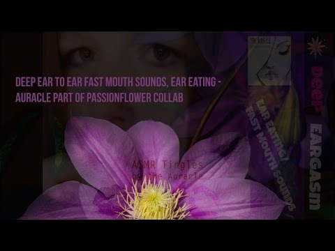 Auracle Part [ASMR] Deep Ear To Ear Fast Mouth Sounds, Ear Eating Collab W/Passionflower ASMR
