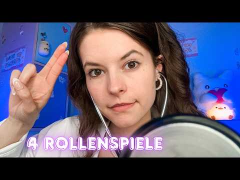 ASMR - 4 ROLLENSPIELE IN 20 MIN ! (Arzt, Spa, Make-Up, Messen) 💤