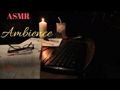 [ASMR Ambience] Stormy Night Term Paper⛈⛈⛈(Unintelligible Whispers)