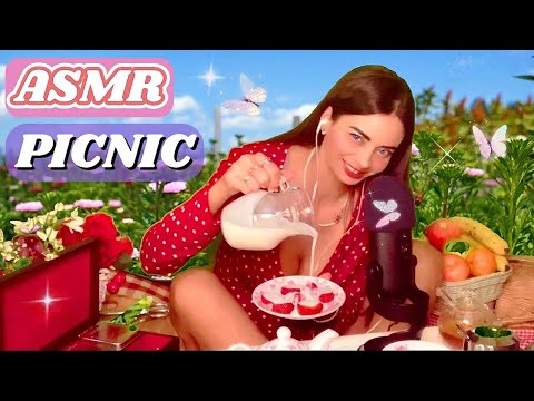 🌙ASMR PICNIC | VAMOS DE PICNIC🌼😍| ASMR FRESAS🍓 | MIEL🍯 | TAKING YOU ON A PICNIC💖SUBTITULOS ESPAÑOL