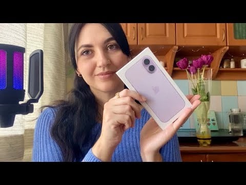 Асмр розпаковка IPhone 17💜 Asmr unpacking IPhone 17✨|тапінг, близький шепіт😴