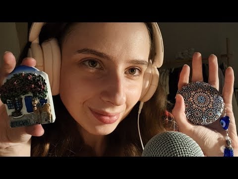 Tapping, scratching playing around with Rhodes souvenirs ASMR