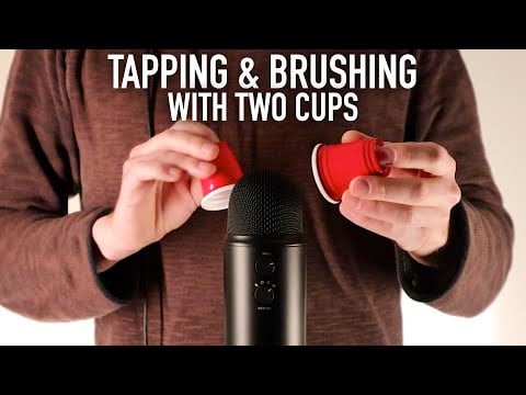 ASMR Tapping & Brushing Sounds With Two Cups