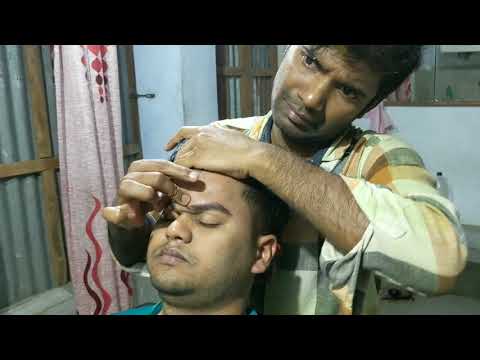 Unique Head & body massage with scissors | Neck cracking asmr massage