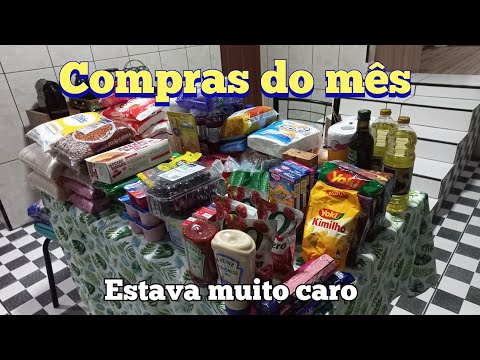 Compras do mês de Agosto preços e total das compras #comprasdomês