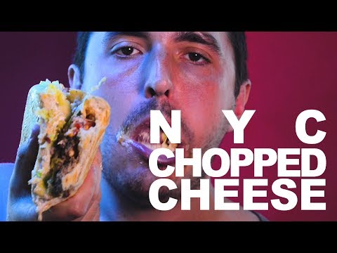 ASMR GIANT NYC Chopped Cheese Sandwich Super Messy 먹방