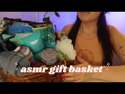 ASMR Beach Spa Gift Basket Show & Tell 🧺 ☀️ Soft-Spoken ☀️ Bottle Sounds & Crinkles