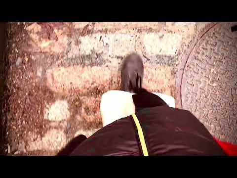 ASMR Walking on Cobblestone on a rainy day sounds