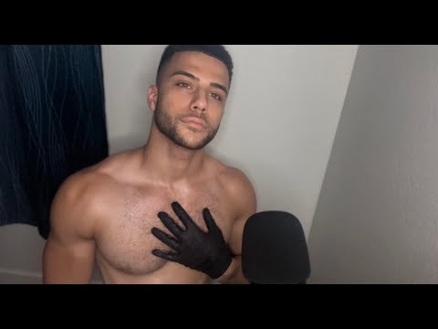 Chest Tapping, Whisper Ramble & Black Latex Glove Sounds - Relax NOW with Male ASMR Body Triggers