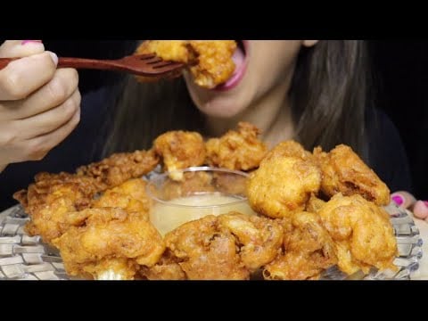ASMR CRISPY FRIED CHICKEN FRIED CAULIFLOWER MUKBANG no talking CREMA ASMR #asmr #mukbang #chicken