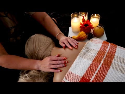 ASMR | Cozy Back Scratching, Tapping & Brushing For Sleep During A Thunderstorm