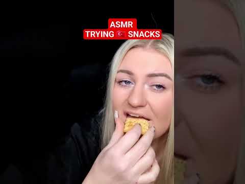 🇹🇷ASMR TRYINGS TURKISH SNACKS🇹🇷 #shorts #asmreating