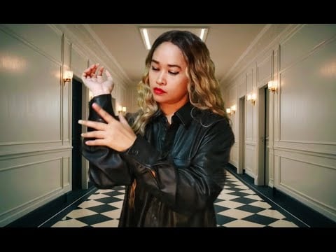 Blonde Girl in LEATHER JACKET ASMR