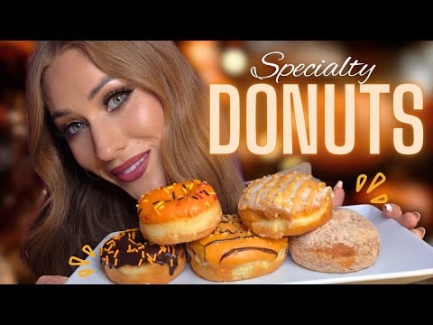 🍩 ASMR Mukbang | Trying Fall Favorite Donuts 🍁🍂