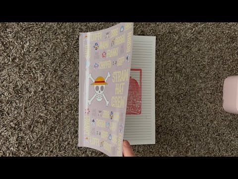 ASMR Flipping Through A One Piece Notebook