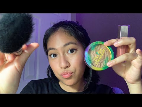ASMR fast and aggressive makeup application in 1 minute 💗