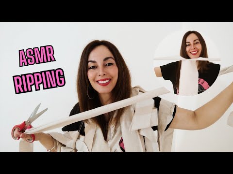 ASMR RIPPING BLANKET - FABRIC SOUNDS - RUBBING - SCISSORS ✂️ SOUNDS - MORE THAN 30 minutes!