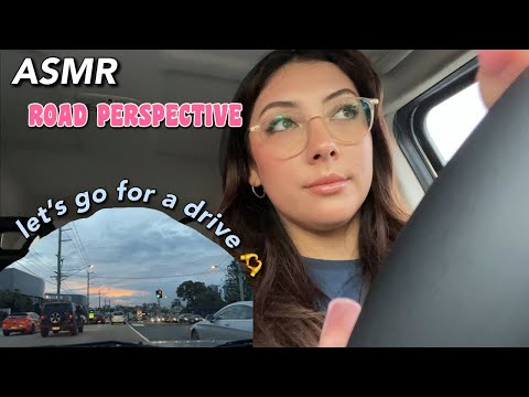 ASMR driving to get bubble tea 🧋 ~road perspective, 5pm winter day, overcast~ | Minimal whispering