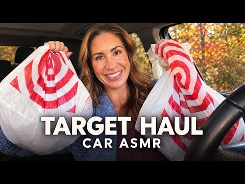 ASMR | Target Haul in the Car 🛍️ Cozy Fall Finds, Boo Basket Goodies🎃,& Household Items (Whispered)
