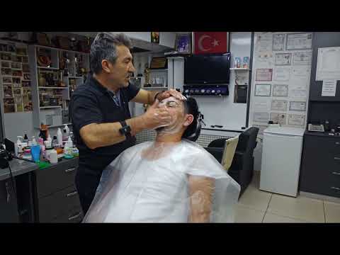RELAXING HAIR CUTING AND CRAZY SKIN CARE WITH TURKISH BARBER MUNUR ONKAN